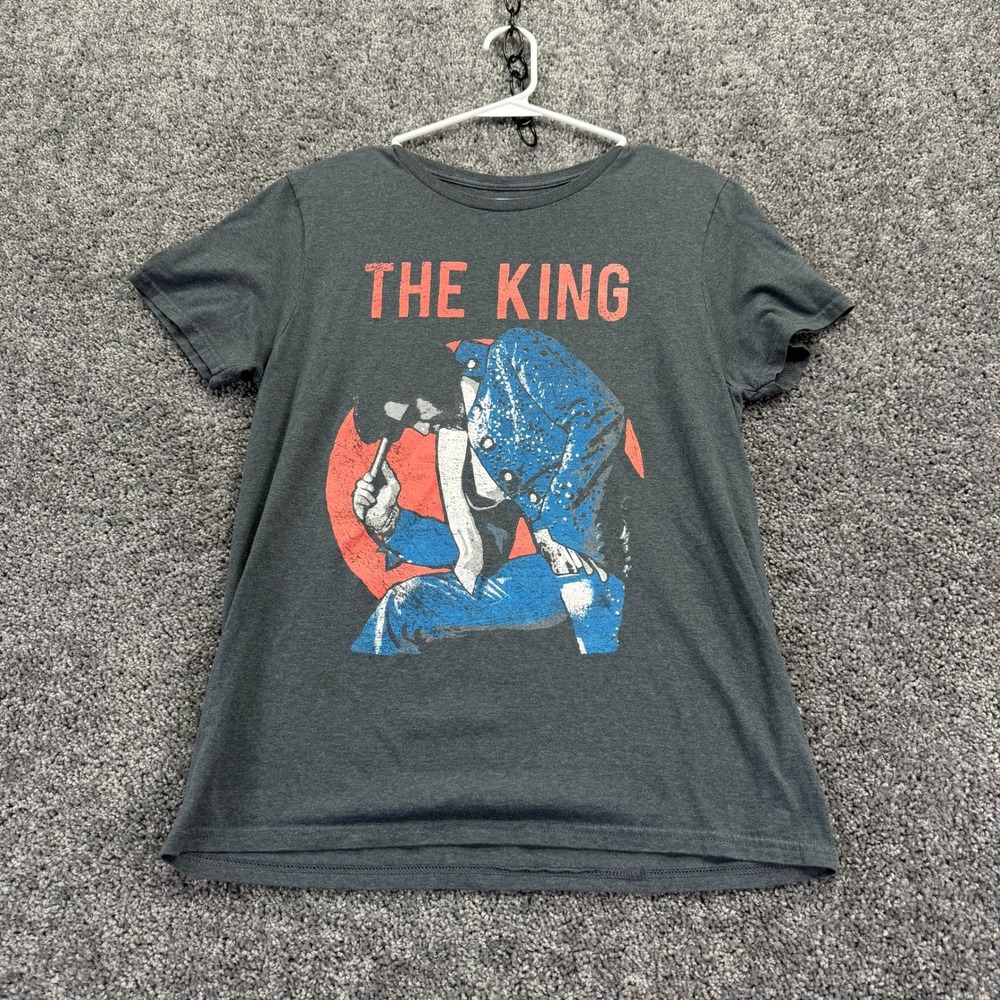 Elvis Presley T Shirt Mens M Gray The King Graphic Short Sleeve